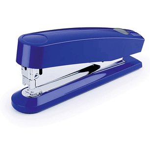 Novus B 7A Grapadora de Sobremesa + Caja de 200 Grapas 24/6 - Grapa hasta 30 Hojas - Grapado Cerrado, Abierto y Clavado - Color Azul