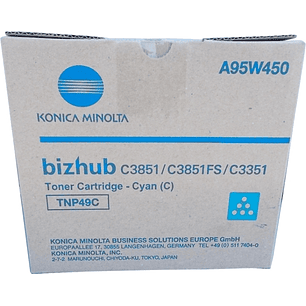 Konica Minolta TNP49 Cyan Cartucho de Toner Original - TNP49C/A95W450