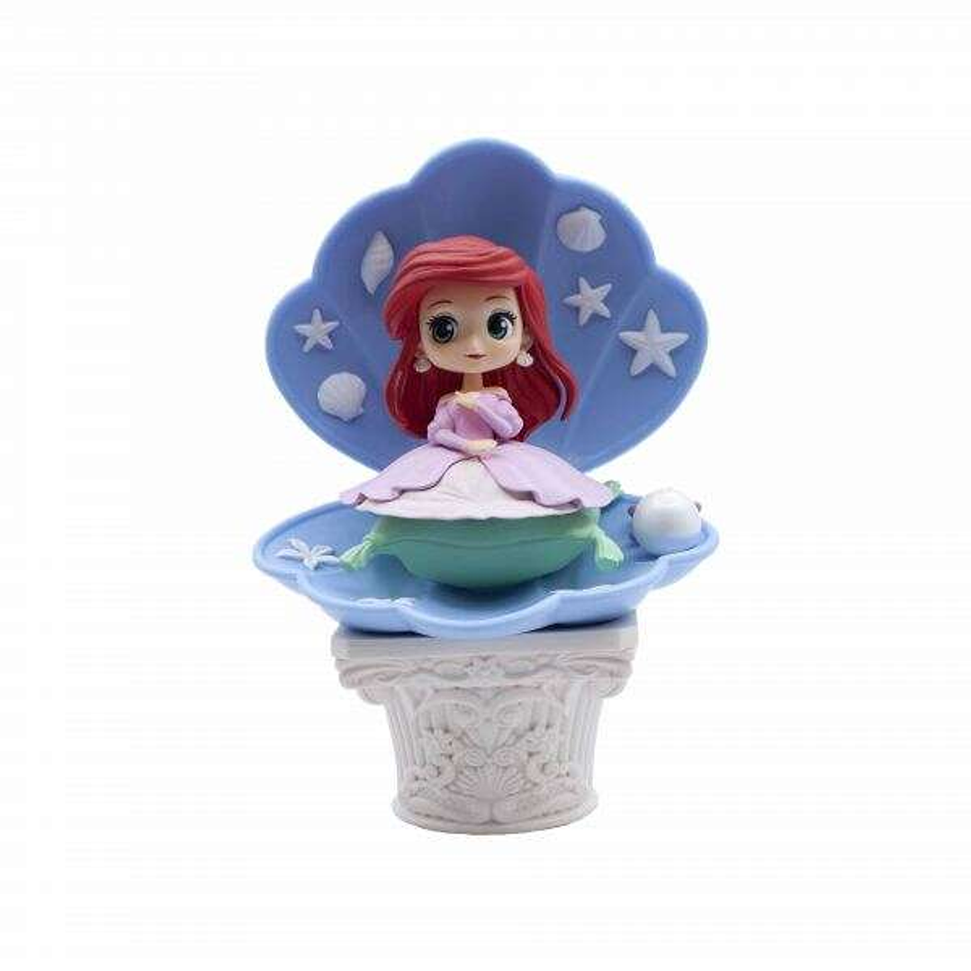 Banpresto Disney Characters Q Posket La Sirenita Ariel Ver.A Pink Dress Style - Figura de Coleccion - Altura 12cm aprox. - Fabricada en PVC y ABS 1