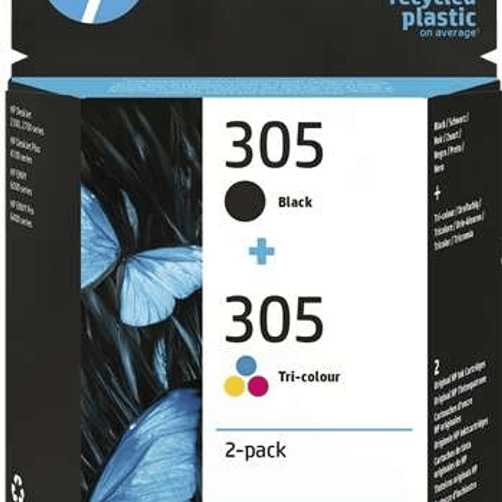 HP 305 Negro + Color Pack de 2 Cartuchos de Tinta Originales - 6ZD17AE 1