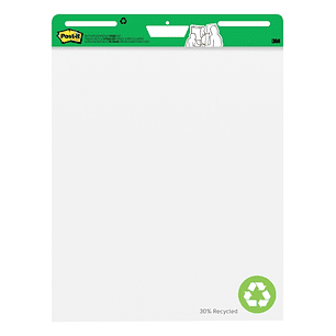 Post-It Super Sticky Pack de 2 Blocs de Reuniones - 30 Hojas por Bloc - Forma Rectangular - 635x762mm - Color Blanco