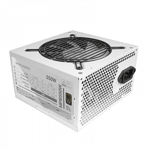 Mars Gaming MPB550 Fuente de Alimentacion - 550W - Eficiencia 90% - Certificado 80PLUS Bronze - Tecnologia AI-RPM Silenciosa - Cables Planos Extra Lar