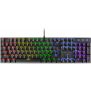 Mars Gaming MK422 Teclado Gaming - Switches Mecanicos Antipolvo - Teclas Imborables - Iluminacion RGB 12 Efectos - Chip ARM - Compatibilidad Multiplat