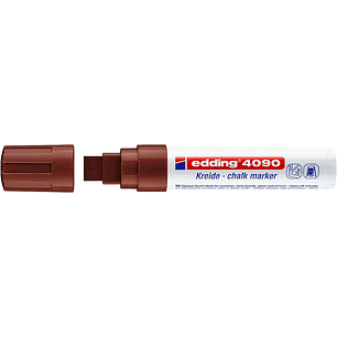 Edding 4090 Rotulador de Tiza Liquida - Punta Biselada - Trazo entre 4 y 15mm - Olor Neutro - Color Marron