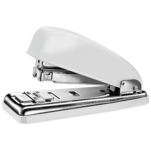 Petrus 226 WOW Grapadora Metalica + Caja de 200 Grapas - Hasta 30 Hojas - Grapado Cerrado, Abierto y Clavado - Color Blanco Metalizado