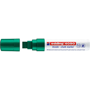 Edding 4090 Rotulador de Tiza Liquida - Punta Biselada - Trazo entre 4 y 15mm - Olor Neutro - Color Verde