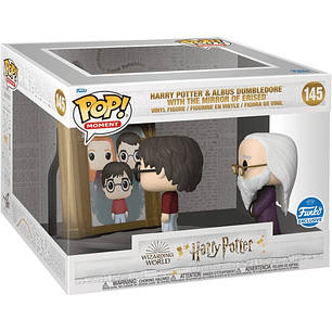 Funko Pop Moment Harry Potter Harry Potter y Albus Dumbledore con el Espejo de Erised - Set de Figuras de Vinilo - Altura 10.5cm, Ancho 20cm aprox.