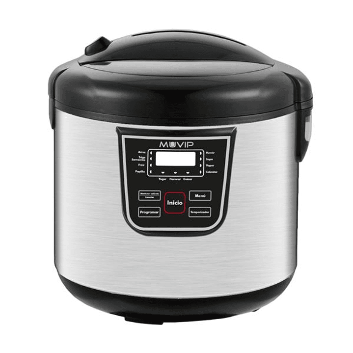 Muvip Olla a Presion Electrica - 5 Litros - 11 Programas Disponibles - 900W - Display LED - Acero Inoxidable - Totalmente Desmontable - Control de Tie 1