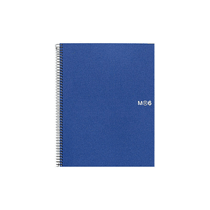 Miquel Rius Notebook6 Cuaderno de Espiral Formato A5 - 150 Hojas de 70gr Microperforadas con 2 Taladros - Cubiertas de Polipropileno - Cuadricula 5x5 