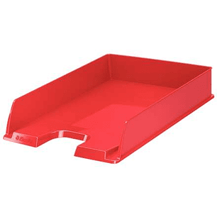 Esselte Europost Vivida Bandeja Portadocumentos -  Formato Vertical - A4 - Espacio para Etiqueta Identificativa - Color Rojo