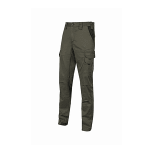 Upower Guapo Pantalones de Trabajo de Algodon Elastico - Talla 4XL - Bolsillos Multifuncionales, Cierre Resistente, Proteccion Lumbar, Rodillas Prefor