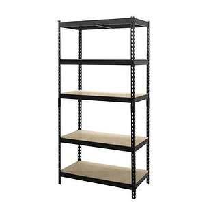 Blim Estanteria Metalica Ajustable - 183x90x45mm - Soporte 175kg por Balda - Facil Montaje - Recubrimiento Polvo Negro - Color Negro