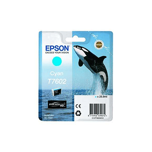 Epson T7602 Cyan Cartucho de Tinta Original - C13T76024010