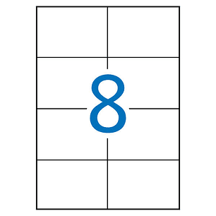 Apli Etiquetas Blancas Permanentes para Laser 105.0 x 74.0mm 250 Hojas