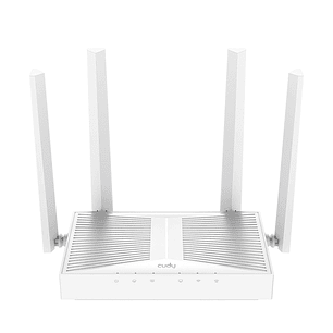 Cudy Router WiFi 6 Mesh Gigabit Dual Band AX3000 - Velocidad hasta 1000Mbps - 5 Puertos - 4 Antenas Fijas de 5dBi - Tecnologia MU-MIMO - Color Blanco