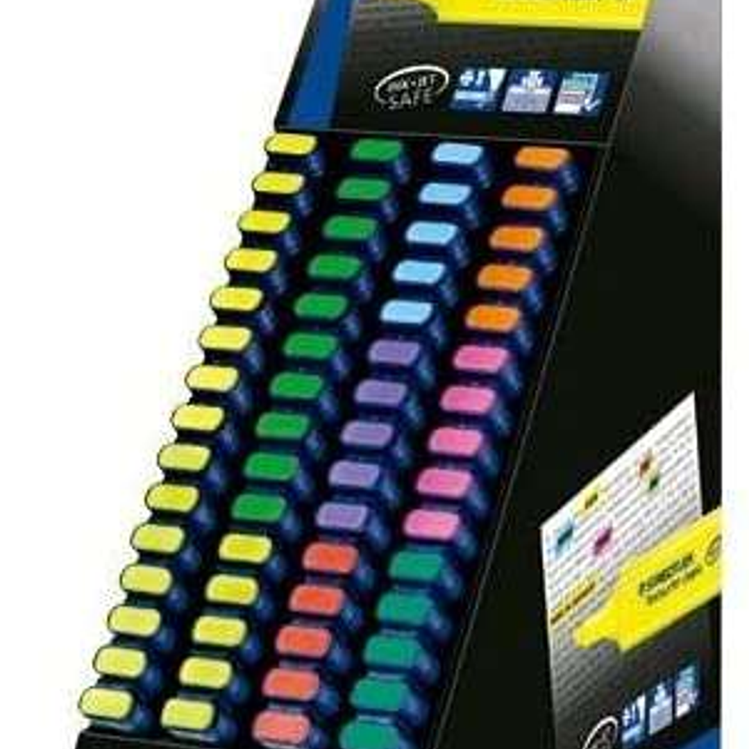 Staedtler Textsurfer Classic 364 Expositor de 60 Marcadores Fluorescentes - Punta Biselada 1 - 5 mm Aprox - Secado Rapido - Colores Surtidos 1