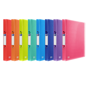 Oxford Urban A4 Carpeta de Anillas - Tapa de Plastico Translucido - Lomo de 40mm - 2 Anillas de 30mm - Colores Surtidos