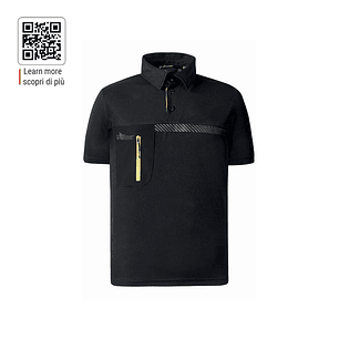 Upower Libra Polo Hombre Termorregulador - Talla M - Tecnologia HeiQ Smart Temp, Antimicrobiano HeiQ Pure, Bolsillo con Cremallera, Banda Reflectante,
