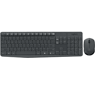 Logitech MK235 Pack Inalambrico Teclado + Raton 3 Botones - Uso Ambidiestro - Color Negro