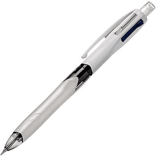 Bic 4 Colours 3+1 Boligrafo y Portaminas Retractil - Punta Media de 1mm - Mina HB 0.7mm - Cuerpo Ancho con Grip - Goma de Borrar - 3 Colores + Portami