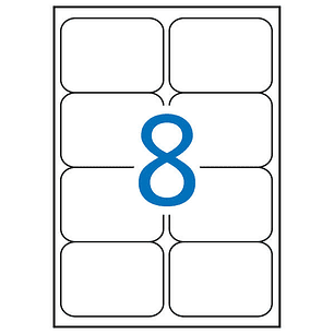 Apli Etiquetas Naranja Fluorescente Permanentes 99.1 x 67.7mm 100 Hojas