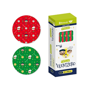 Bismark Navidad Olentzero Rollo de Papel Regalo - Medidas 70cmx200cm - 2 Diseños Diferentes