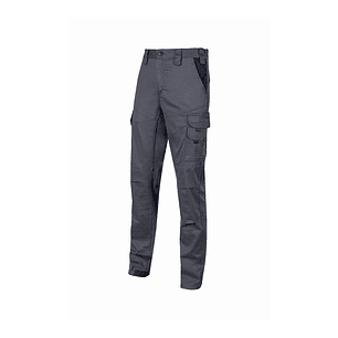Upower Guapo Pantalones de Trabajo de Algodon Elastico - Talla XL - Bolsillos Multifuncionales, Cintura Elastica, Rodillas Preformadas, Triple Costura