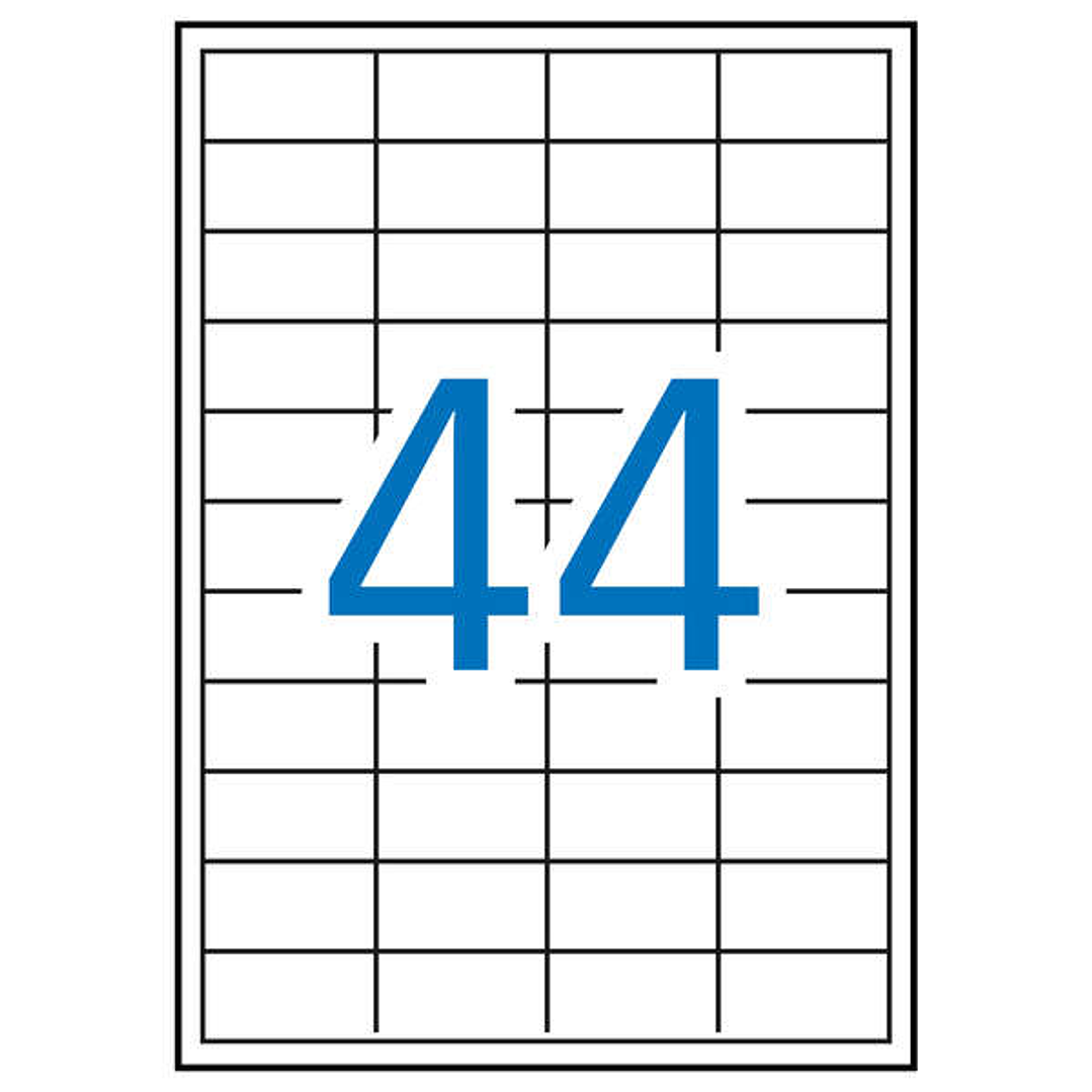 Apli Etiquetas Blancas Permanentes para Laser 48.5 x 25.4mm 250 Hojas 1