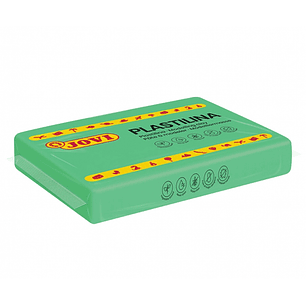 Jovi Caja de 15 Pastillas de Plastilina 350gr - 100% Vegetal - Muy Moldeable - No Se Seca - sin Gluten - Inocua y No Toxica - Color Verde