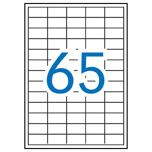 Apli Etiquetas Blancas Permanentes para Laser 38.0 x 21.2mm 250 Hojas