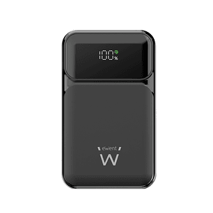 Ewent EW1164 Powerbank 20000mAH 65W PD - USB-A, USB-C - Pantalla LED - Color Negro