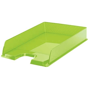 Esselte Europost Bandeja Portadocumentos - Plastico Transparente - Formato Vertical - A4 - Color Verde Transparente