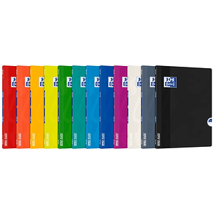 Oxford Openflex Libreta Grapada Tapa Plastico A4+ Seyes - Resistente Tapa de Plastico - Formato A4+ - Hojas con Lineas Seyes - con Margen