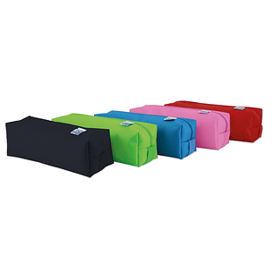 Oxford Kangoo Kids Estuche Cuadrado Grande - Poliester Resistente - Colores Surtidos