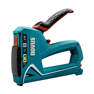 Novus J17 Clavadora/Grapadora - Para Grapas de 6 a 14mm y Clavos de hasta 16mm - Cambio de Grapa Mediante Mecanismo de Desplazamiento - Bloqueo del Ma