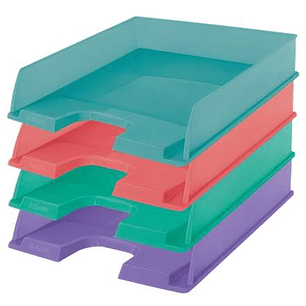 Esselte Colour'Breeze Bandejas Portadocumentos - Formato Vertical A4 - Espacio para Etiqueta Identificativa - Colores Surtidos