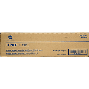 Konica Minolta TN217 Negro Cartucho de Toner Original - A202031/A202051/TN217
