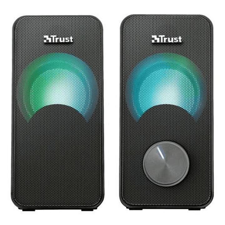 Trust Arys Altavoces USB 2.0 12W - Iluminacion RGB - Cable de 1.40m - Color Negro 1