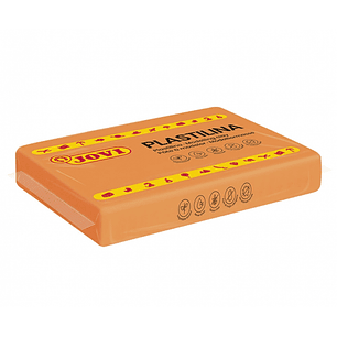 Jovi Caja de 15 Pastillas de Plastilina 350gr - 100% Vegetal - No Se Seca - sin Gluten - Facil de Moldear - Inocua y No Toxica - Color Naranja