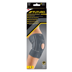 Futuro Rodillera - Ajustable (27.9 - 55.9cm) - Estabilizadora - Transpirable - Color Gris Oscuro