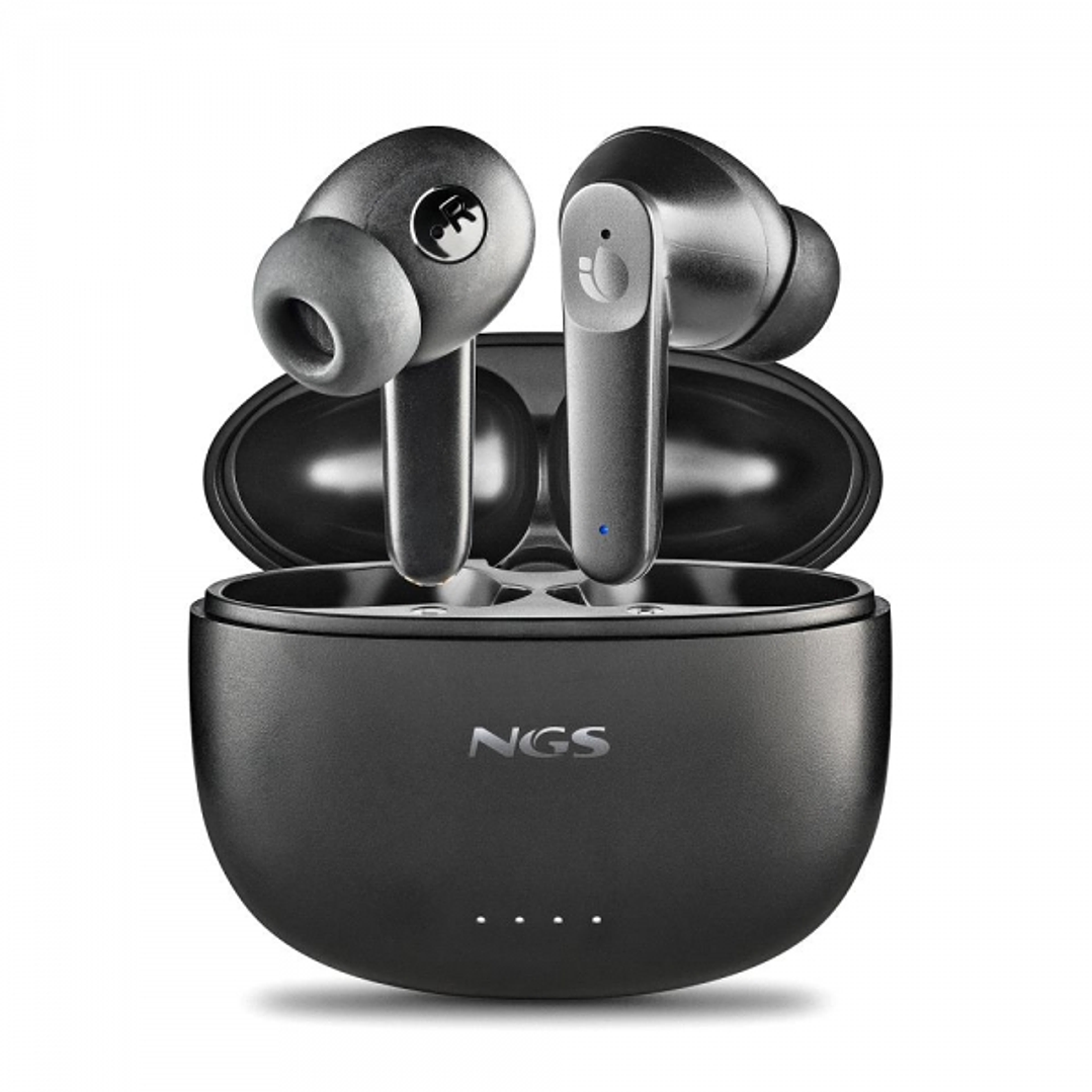 NGS Artica Hush Auriculares Bluetooth 5.3 TWS ANC - Conexion Automatica - Asistente de Voz - Autonomia hasta 4h - Base de Carga - Color Negro 1