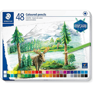 Staedtler 146C Pack de 48 Lapices de Colores - Mina Suave - Colores Surtidos