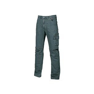 Upower Traffic Pantalon Jeans Stretch - Talla 54 - Bolsillos Delanteros Amplios, Bolsillo Lateral para Herramientas, Multibolsillos con Porta Telefono