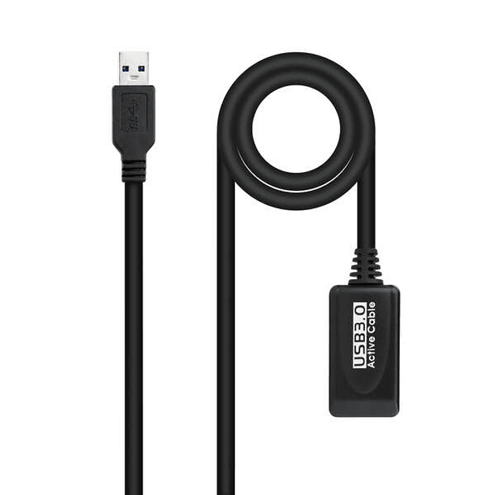 Nanocable Cable Prolongador con Amplificador USB-A 3.0 Macho a USB-A Hembra 10m 1
