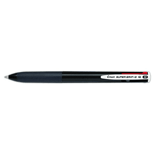 Pilot Boligrafo de Bola Retractil Super Grip G4 - 4 Colores - Punta 1.0mm - Trazo 0.27mm - Cuerpo Negro