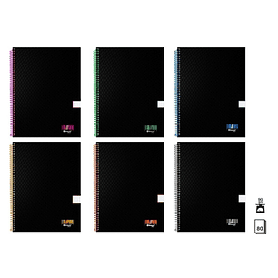 Bismark University Cuaderno Espiral A4 80 Hojas 90grs Cuadricula 5x5 - Hojas Microperforadas - Tapa Negra Resistente Forrada