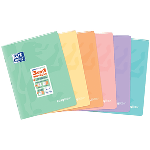 Oxford Easybook A5 Libreta Grapada - Tapa de Plastico Resistente - 1 Linea con 2 Margenes - 48 Hojas de Papel Pastel - Ideal para Tomar Notas y Apunte