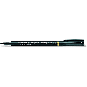 Staedtler Lumocolor Permanent Special 319 Rotulador Permanente - Punta de 1mm Aprox - Secado Rapido - Resistente a la Luminosidad - Color Negro
