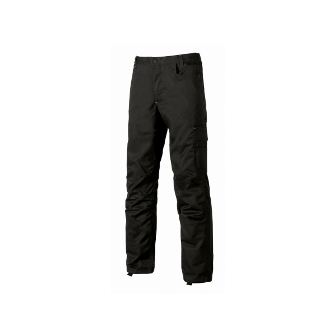 Upower Alfa Pantalon de Trabajo con Multiples Bolsillos - Talla 50 - Porta Martillo, Bolsillos para Rodilleras, Cintura Elastica, Proteccion DPI1 - Co 1