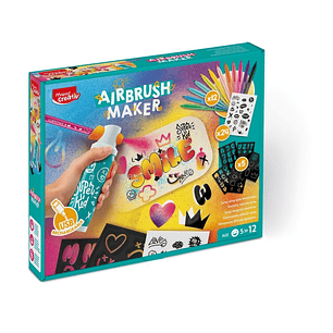 Maped Airbrush Maker Kit de Aerografo para Niños Facil de Usar con Rotuladores Maped Jungle + Pack de Recambios - Para Niños a partir de 5 Años